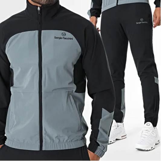 SERGIO TACCHINI- Ensemble De Survetement Noir Gris Anthracite